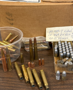 Box of Reloads, Brass & Tips In Various Calibers