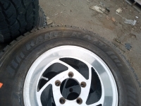 (4) thunderer ranger a/t r404.30x9.5r15lt good condition with rims - 6