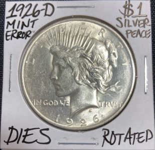 1926-D Mint Error Silver Peace Dollar