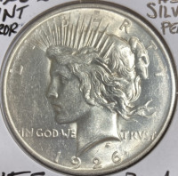 1926-D Mint Error Silver Peace Dollar - 3