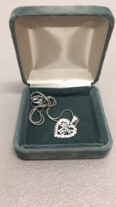 (1) Silver &ldquo;Sweet 16&rdquo; Heart Necklace