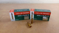 (2) Boxes of 7.62 x 25 Tokarev Ammo