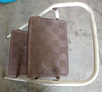Vintage Costco 2 big thick portable folding wide step stool 30"1/2 long by 17"wide