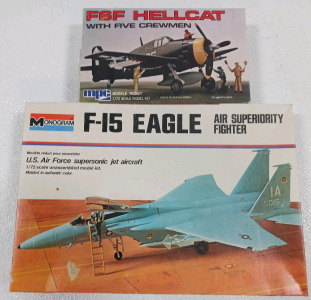 (1) FGF Hellcat 1/72 Scale Model Kit (1) F-15 Eagle 1/72 Scale Model Kit