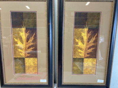 (2) Framed Leaf Prints