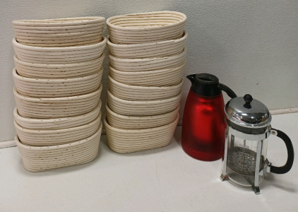 (1) French Press (1) Coffee Thermal (16) Baskets