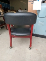 (6)Steave silver company chairs with wheels really good condition 32"tall 22"wide - 4