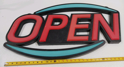 Max Lit Large LED "Open" Light-up Sign 32"&times;18"