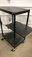 3-Tier Black Computer Cart - 3