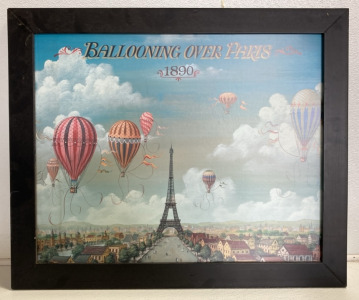 &ldquo;Ballooning Over Paris 1890&rdquo; Framed Print