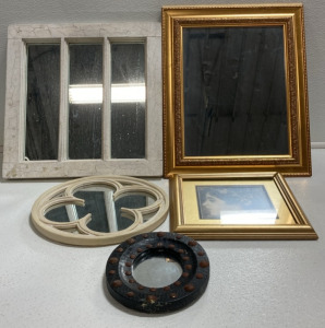 (4) Small Wall Mirrors, (1) Small Framed Wall Art