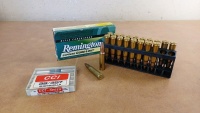 Box of .350 Remington Magnum Ammo and .38/.357 Shotshell Ammo