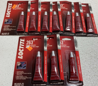 (10) 0.20floz Loctite 263 Threadlocker Red