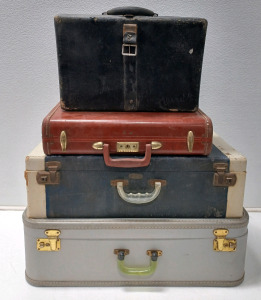 (4) Vintage Suitcases