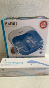 Homedics Heat Boost Footbath, Theraflow Deep Tissue Massager