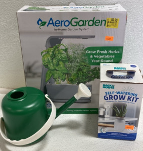 AeroGarden Indoor Herb Garden System, Self-Watering Grow Kit, Small Watering Can