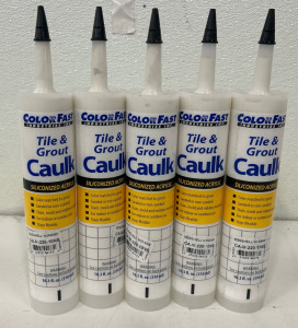 (5)Colorfast 10.1 oz ash caulk sanded 10.3 oz sanded paintable latex caulk