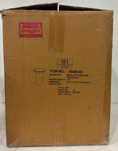 20&rsquo;&rsquo; x 20&rsquo;&rsquo; x 25 1/4&rsquo;&rsquo; Metal Black Cylinder Side Table