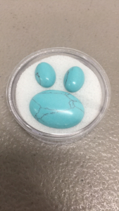 (1) 25.60ct. (Set of 3) Turquoise Gemstone Oval Cabochone