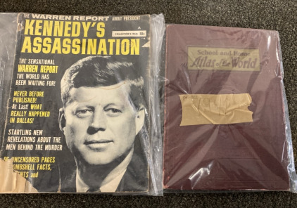 Kennedys Assassination, School And Home Atlas Of The World