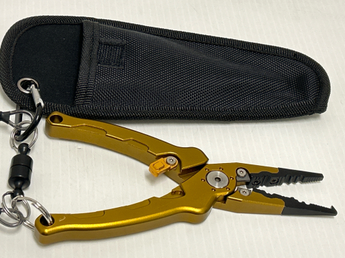 Fishing Pliers w/ Sheath & Coil Lanyard