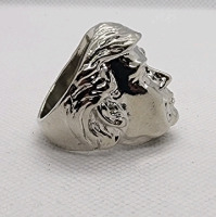 Silver Tone Trump Ring Size 10.5, Silver Tone Trump Ring - 3