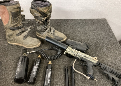 Tippmann Paint Ball Gun, Motor Cross Boots