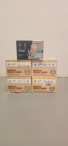 (4) Boxes Estate 20ga Dove And Quail Load, (1) Federal 20ga Steel Shot