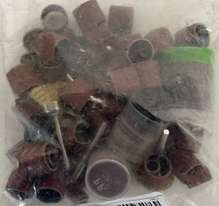 Brand New! Sealed Bag Of Dremel Tips, Sand Paper Rounds, Discs & Brush Tips