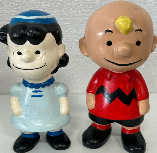 Vintage Peanuts &ldquo;Lucy & Charlie Brown&rdquo; Ceramic Figurines
