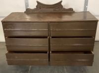 6 Drawer Wooden Dresser (52”X33”X19”) - 2