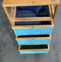 35”X15”X12” Blue Rolling Storage Basket - 2