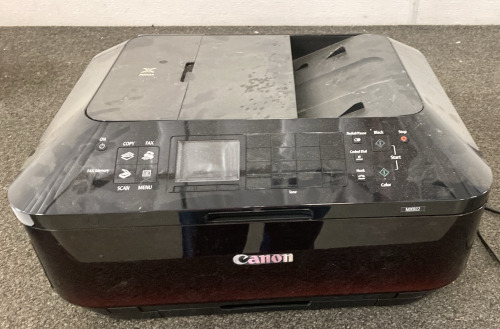 Desk, Canon MX922 Fax/Scanner/Printer, Turns On