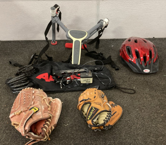 Allen Sports Bike Rack, Helmet, Tire Pump, Locks, Mitts