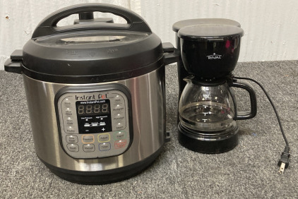 Instant Pot (Works!) and Rival Coffee Pot (Works!). BB1