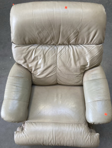 Beige Reclining Rocking Chair