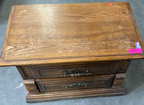 Wooden Two Drawer Dresser