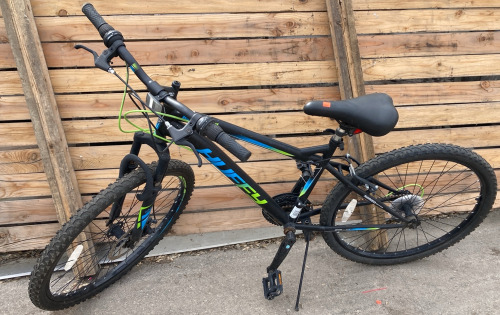 Black Huffy Nighthawk Bike With Shimano Gear System