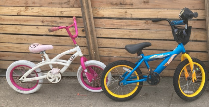 Children&rsquo;s Hello Kitty Bike And Children&rsquo;s Hot Wheels Bike