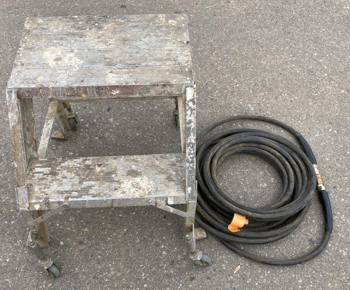 Step Stool On Wheels And 3000 PSI Hose