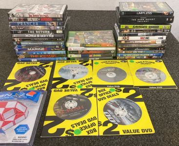 Various DVDS, XBOX Games