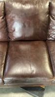 Brown Leather Couches - 4