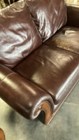 Brown Leather Couches - 5