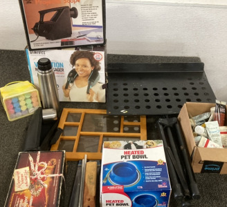 Projecta Scope, Music Stand, Heated Dog Bowl & More