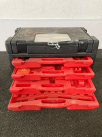 WORKFORCE TOOL BOX, RUGGED PLASTIC WITH 4 LOCK IN TOOL DRAWERS