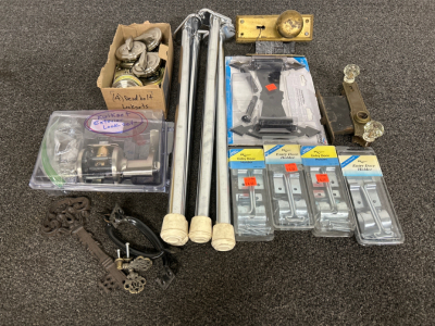 Building Supplies Including: Dead Bolt Lock Sets, Entry Door Holders, Hinges And More