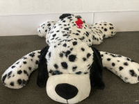 Stuffed Animals- Large Laying Dalmation, Green Sitting Dinosaur, Blue Laying Dragon - 2