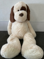 Large 54” Stuffed Dog, Laying Horse, Cute Valentines Laying Dog - 2