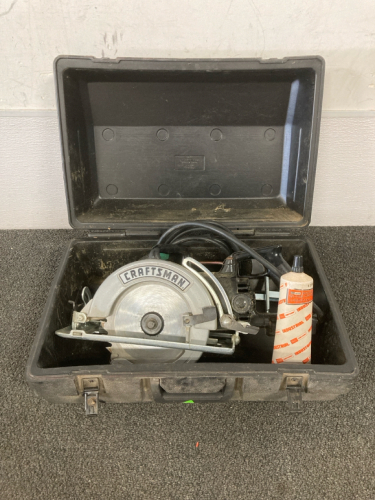 Sears Craftsman Industrial Worm Saw With Hard Case And Drive Lubricant