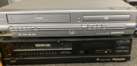 Panasonic VCR (Turns On), Magnavox VHS/DVD Combo (Turns On), VHS Tapes - 2